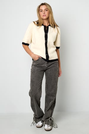 Knitted Polyester Fiber Women's Knit Cardigan Casual Color Clash h5 Picture6