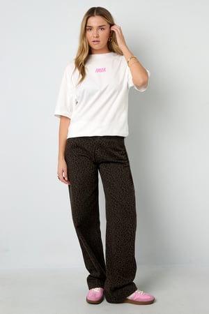 Baumwolle Gestrickte Damen T-Shirt Casual Letters h5 Bild5