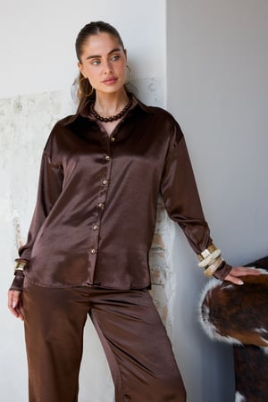 Woven Polyester Fiber Women's Blouse Casual Solid Color Basic h5 Picture4