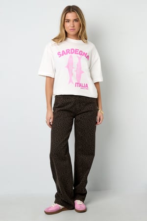 Baumwolle Gestrickte Damen T-Shirt Casual Tiermuster h5 Bild5