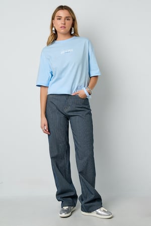 Coton Tricoté T-shirt Femme Casual Lettres h5 Image8