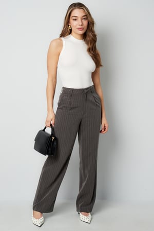 Viscosa Mujer Body Sin Mangas Cuello Alto Diseño Minimalista h5 Imagen3