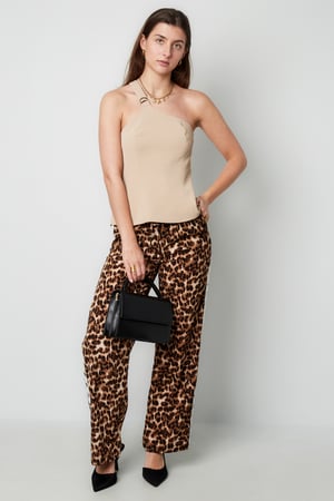 Top Sin Mangas de Poliéster para Mujer con Hombro Único Diseño Asimétrico h5 Imagen5