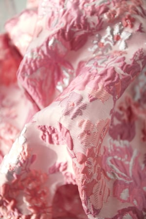 Woven Polyester Fiber Women's Short Sleeve Top Elegant Floral Print h5 Picture6