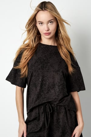 Pamuk Kadın T-shirt Oversized Leopar Baskı h5 Resim2