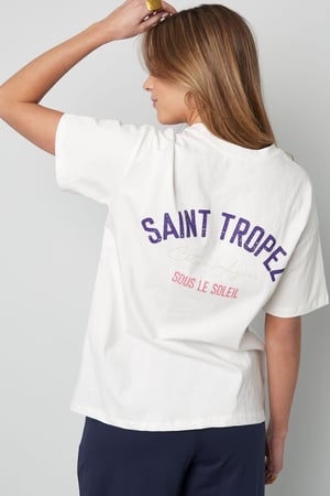 Cotton Women's T-shirt Oversized Saint Tropez Print h5 Picture6