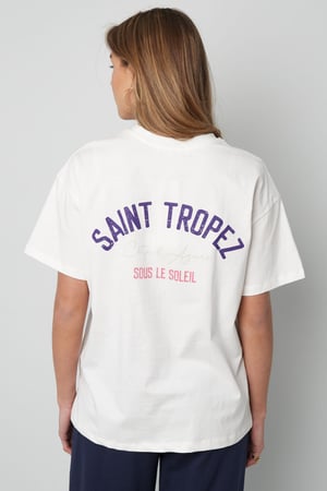 Cotton Women's T-shirt Oversized Saint Tropez Print h5 Picture8