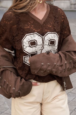 Woven Polyester Fiber Women's T-shirt Sporty Color Clash h5 Picture4