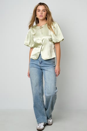 Woven Polyester Fiber Women's Short Sleeve Tops Elegant Solid Color h5 Picture11