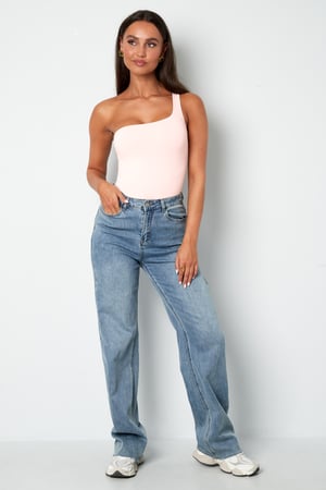 Knitted Nylon Shapewear Bodysuit One-Shoulder Spring/Summer Solid Color h5 Picture7