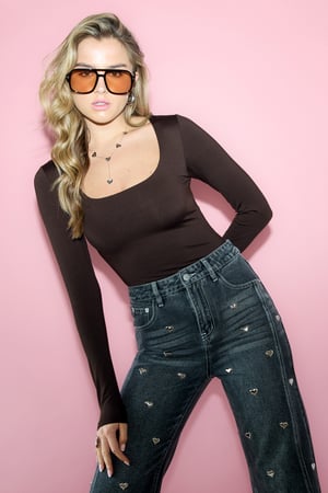 Body Modellante in Nylon Maglia Base Colore Puro h5 Immagine5