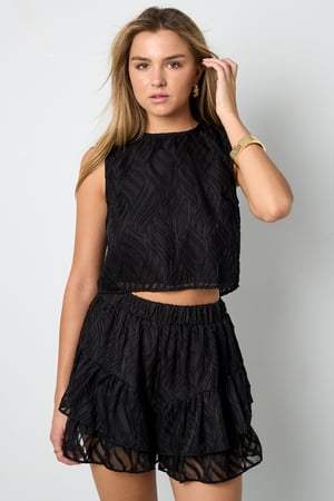 Tissu en Fibre de Polyester Femmes Tops Sans Manches Élégant Botanique Ensemble de 2 Pièces h5 Image11