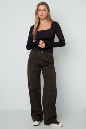 Maglia in Nylon Intrecciato Donna Maniche Lunghe Base Colore Puro h5 Immagine6