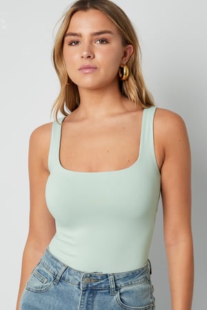 Örgü Nikel Şekillendirici Bodysuit Temel Tek Renk h5 Resim8