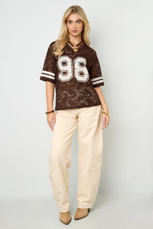 Woven Polyester Fiber Women's T-shirt Sporty Color Clash h5 Picture9