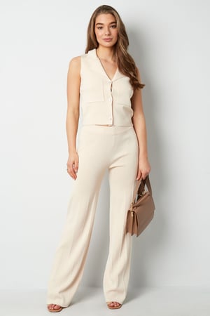 Viscose Women's Wide Leg Pants Conservative Solid Color h5 Picture3