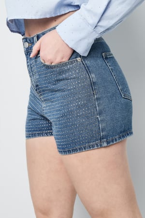 Denim Femmes Shorts Haute Taille Design Percé h5 Image5