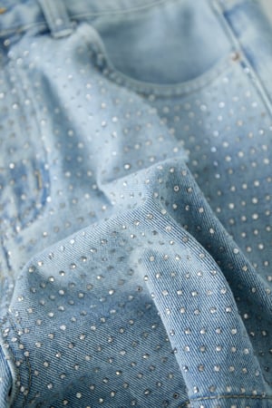 Denim Femmes Shorts Haute Taille Design Percé h5 Image3