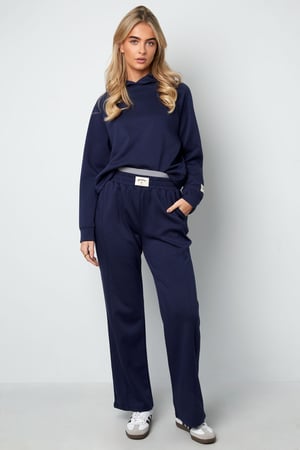 Gebreide Polyestervezel Vrouwen Rechte Broek Sportief Eenvoudige Kleur h5 Afbeelding6