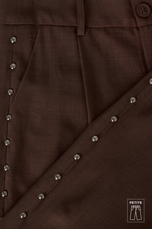 Woven Polyester Fiber Women's Wide Leg Pants Elegant Solid Color Fall/Winter h5 Picture5