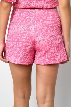 Shorts Femme en Fibre de Polyester Tissée Imprimé Floral Élégant h5 Image12