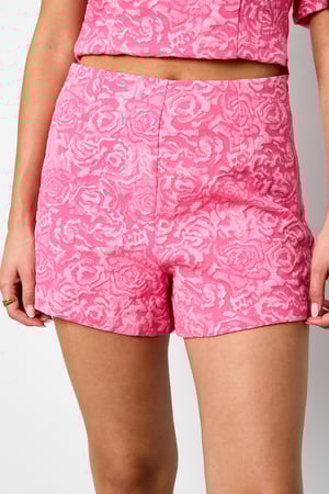 Shorts Femme en Fibre de Polyester Tissée Imprimé Floral Élégant h5 Image4