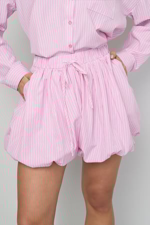 Woven Cotton Women's Shorts Casual Stripes h5 Picture4