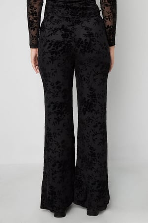 Woven Polyester Fiber Women's Flared Pants Sexy Floral Print 2-piece set h5 Picture6