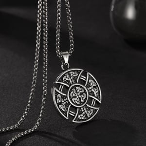 Sleek Celtic knot Stainless Steel Men's Necklaces h5 Picture4