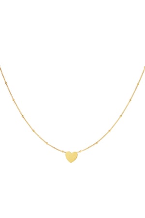 Minimalistic necklace heart Gold Color Stainless Steel h5 