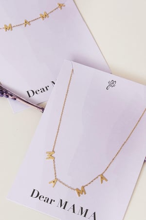 Necklace  Dear Mama Gold Color Stainless Steel h5 Picture2