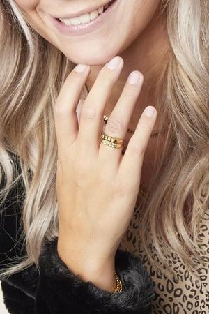 Ring Year Of Birth Goud kleur - 1985 Stainless Steel h5 Afbeelding2