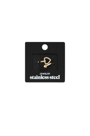 Verstellbarer Ring mit Herzen und Steinen h5 Bild4