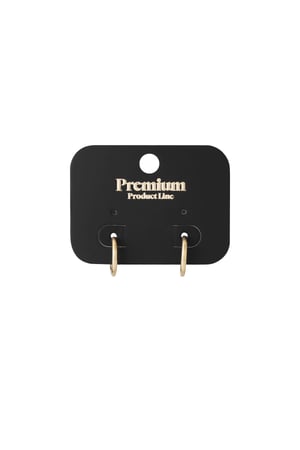 Creoles simple M Gold Color Stainless Steel h5 Picture5