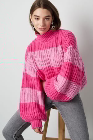 Warmer gestreifter Strickpullover h5 Bild11