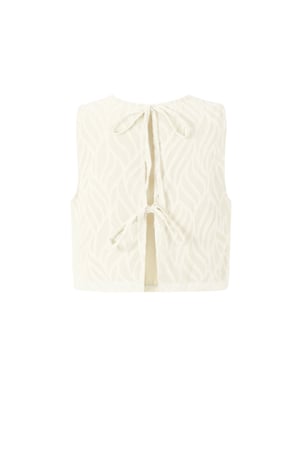Co-ord Set White Leaves - Sleeveless Tops h5 Picture3