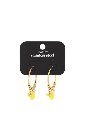 Lemon with cherry Earrings h5 Picture4