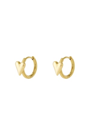 Hoop with mini heart earrings h5