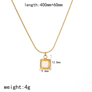 1 piece classic series retro geometric  gold plated pendant necklaces h5