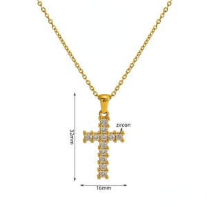 1 Piece Simple Series Daily Cross  Women's Pendant Necklaces h5