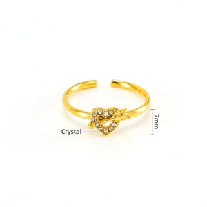 1 Pair Simple Series Gold Color Women's  Adjustable Ring h5