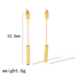 1 pair of classic fashion  gold-plated stainless steel geometric earrings for women for daily wear h5