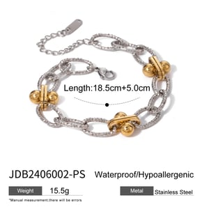 1 Paar exquisites Armband im Retro-Hongkong-Stil für Mädchen, 18 Karat Gold, Edelstahl, farblich abgestimmt auf Gold und Silber, dickes Kettenarmband im O-Stil mit Hammermuster, Damenkettenarmband h5 