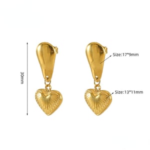 1 Pair Light Luxury Fashion All-match Love Women's Pendant Earrings h5