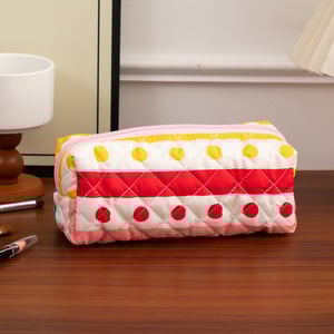 1 Pair Colorful Series Rainbow Cute Polka Dots Portable Large Capacity With Random Printing Design Women's Cosmetic Bags h5