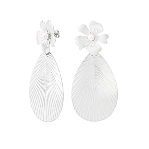 1 Paar elegante Tropfenohrringe aus Titanstahl in Goldfarbe für Damen der luxuriösen Serie h5 