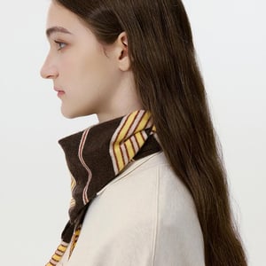 1 stuk retro gestreepte wollen dames driehoekige wintersjaals h5 Afbeelding2