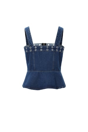 Eyelet Statement Denim Top h5 Picture2