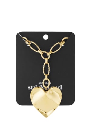 Big heart chain necklace h5 Picture4