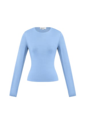 Nylon Long sleeve tops Solid color Basic All Fit  Clothes h5